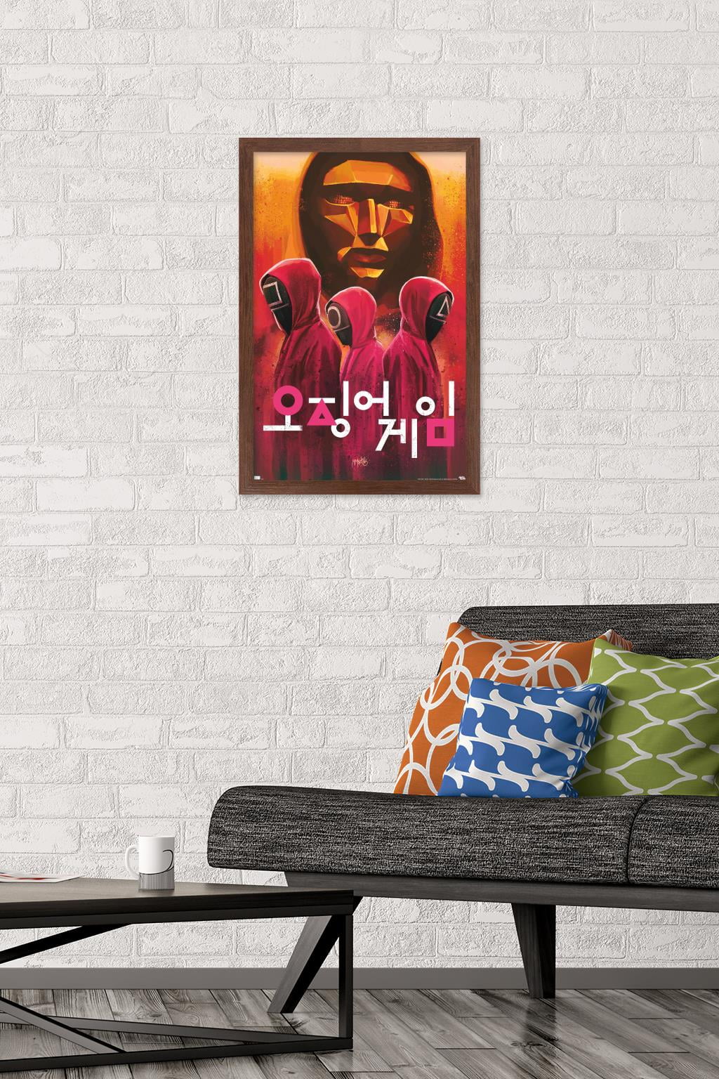 Netflix Squid Game - Evil Group Wall Poster, 14.725" x 22.375" Framed