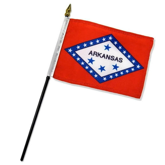 Arkansas State Flag 4"x6" Desk Table Stick