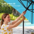 thumbnail image 6 of ACEGOSES 10 x 6.5ft LED Rectangle Outdoor Patio Deck Market Outside Table Umbrellas with Non-Fading Polyester canopy,Lake Blue, 6 of 9