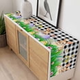 thumbnail image 4 of Easter Bunny Table Runner - 108 Inch Long, Kitchen Dining Table Runner Dresser Scarves, Spring Easter Eggs Chicken Black White Plaid Farmhouse Decor for Coffee Tables Wedding Party Banquet, 4 of 8