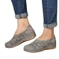 thumbnail image 4 of ZTTD Women's Shoes Summer Fashion Women's Slip On Open Toe Flat Hollow Breathable Single Shoes Roll Back Gray, 4 of 4
