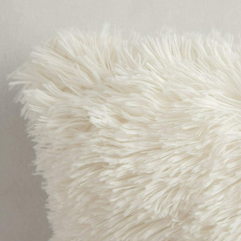 Authentic Alpaca Fur Pillow Cover White Cozy Fluffy Soft Snug Wool Cushion  Cover Luxury Bohemian Neutral Couch Sofa Bed Throw Pillow Boucle 