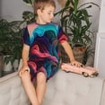 thumbnail image 4 of Fotbe Colorful Surreal Landscape Pijama Estampada de 2 Piezas para Niños – Ropa de Dormir de Manga Corta Cómoda para Niños y Niñas, Camiseta y Shorts de Algodón-3X-Large, 4 of 6