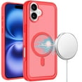thumbnail image 2 of For Apple iPhone 16 Plus (6.7") Strong MagSafe Compatible Shockproof Hybrid Glossy Oil Protective Slim Hard Dual Layer TPU + PC Cover ,Xpm Phone Case [ Red ], 2 of 8