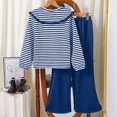 thumbnail image 4 of NOLDARES Toddler Baby Girl Fall Winter Clothes Graphic Crewneck Sweatshirt + Joggers Pants Outfits Set(Blue,12-13 Y), 4 of 4