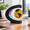 Golden, variant on Cyan Magnetic Levitating Floating Globe with LED Lights Desk Decor and Educational Display
