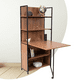 thumbnail image 2 of Escritorio Multiusos FRATELLO MUEBLES con Rack Retractil y Estantes Color Nogal, 2 of 8