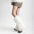 thumbnail image 3 of Lerpwige Women's Faux Furs Leg Warmers Fuzzy Leg Warmers Soft Boot Cuffs Cover, 3 of 20