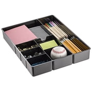 Officemate Deep Drawer Organizer Tray, 8 Compartments, 2 1/4H x 15 1/8W x 11 1/2D, Black