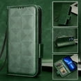 thumbnail image 4 of Dteck iPhone 13 Pro Wallet Case, Flip Magnetic Synthetic Leather with Hand Strap Credit Card Slots Kickstand Business style Phone Cover For iPhone 13 Pro, Green, 4 of 14