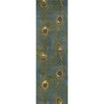 thumbnail image 1 of HomeRoots 352799 2 ft. 6 in. x 8 ft. Runner Wool Blue Area Rug, 1 of 1