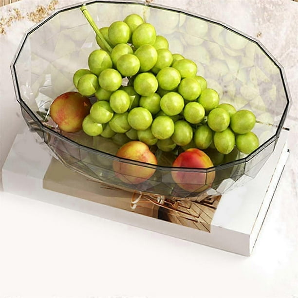 Set of 3 Plastic Serving Bowls, Clear Mixing Bowls Plastic Bowls for Salad, Party Snack, Popcorn, Chip and Dip