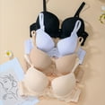 thumbnail image 4 of Sopiago Bras for Women Seamless Sexy Lace Lingerie for Women Slim Fit Big Chest Small Chest Gathered And Sagging Bra Beige,XL, 4 of 7