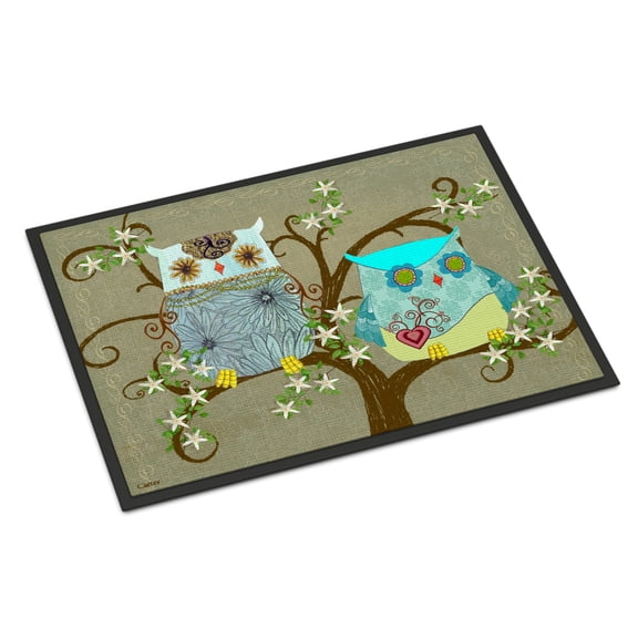 Carolines Treasures PJC1094MAT The Friendly Ladies Owl Door Mat Indoor Rug or Outdoor Welcome Mat 18x27 Doormat  27"L x