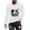 White, variant on WREESH Halloween Long Sleeve Tops Fashionable Men's Printed Top with Long Sleeved Round Neck and Smiling Face Printed Top/Shirtx Black