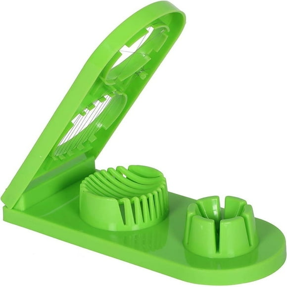 2 In 1 Egg Slicer Cuts Eggs Into Slices And Segments Boiled Egg Slicer & Mushroom Slicer Egg Cutter Slicer Chopper Plastic (Green)