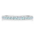 thumbnail image 2 of Aquamarine Stackable Ring Anniversary Band in 14k White Gold, 2 of 3