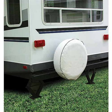 Camco 27" RV Spare Tire Vinyl Cover, Arctic White
