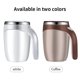 thumbnail image 2 of Cafetera eléctrica magnética automática de acero inoxidable 304 con taza mezcladora para café, 380 ml, color plateado, 2 of 5