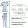 thumbnail image 5 of 2025 Women's Printed V Neck Medical Scrub Top Surgical Breathable Pharmacy Scrubs Uniforms Hospital Nurse Scrubs Sets, 5 of 10