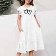 thumbnail image 3 of Liyamei Robes d'Été pour Filles à Double Couche avec Manches à Volants, Robe Fluide en Ligne, Robe Midi Décontractée Dégradée, 8-9 Ans, 3 of 5