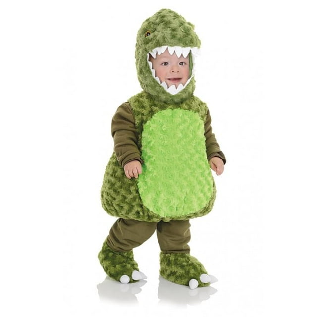 Costume pour Tout-Petit Belly Babies T-Rex Dinosaure Vert TG 4-7
