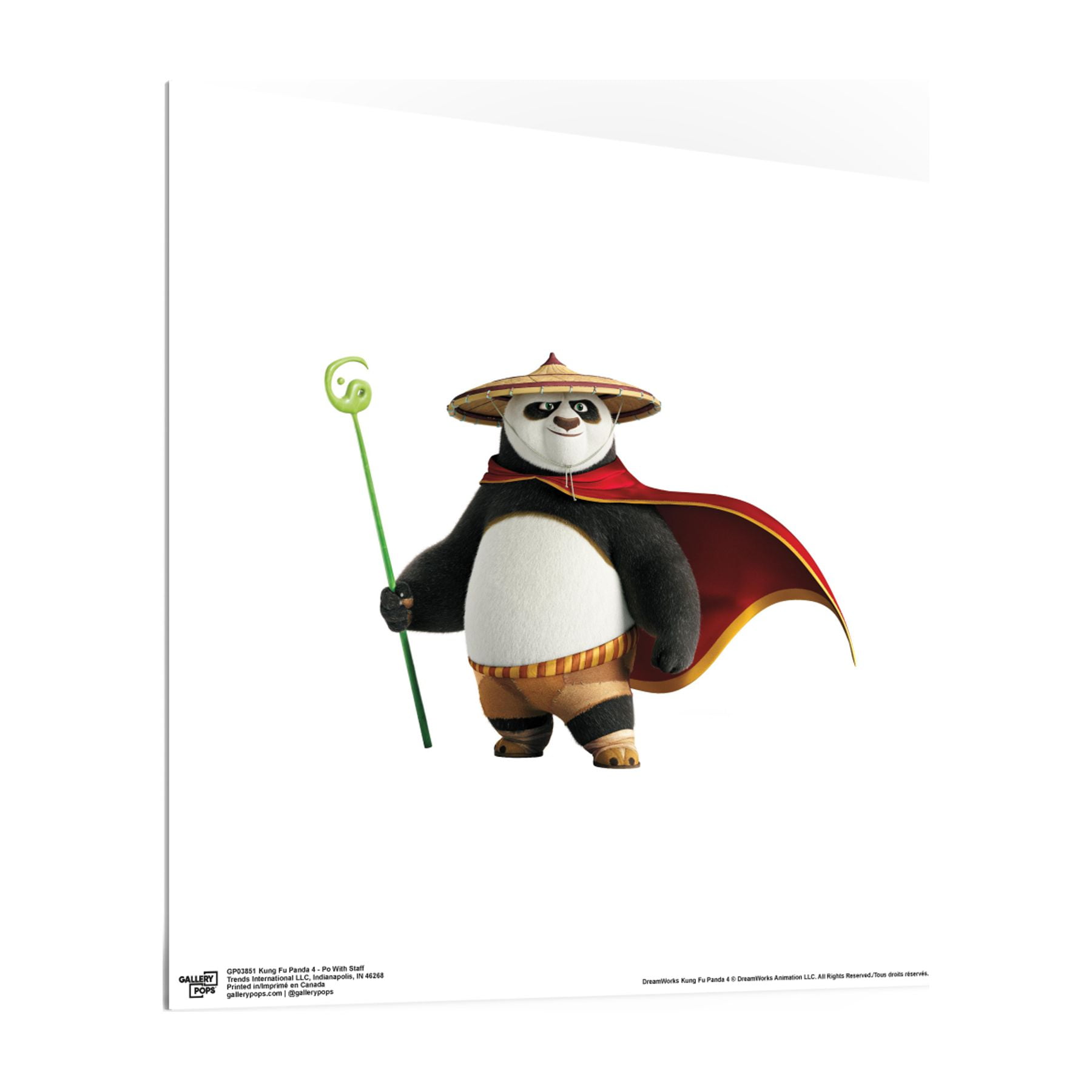 Gallery Pops Kung Fu Panda 4 - Po With Staff Wall Art, White Framed  Version, 12\, image size:1800x1800