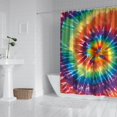 thumbnail image 2 of Colorful Tie Dye Pattern Shower Curtain 72"x84" ,Bathroom Decorative Shower Curtains Set with 12 Hooks,Modern Waterproof Washable Shower Curtain, 2 of 6