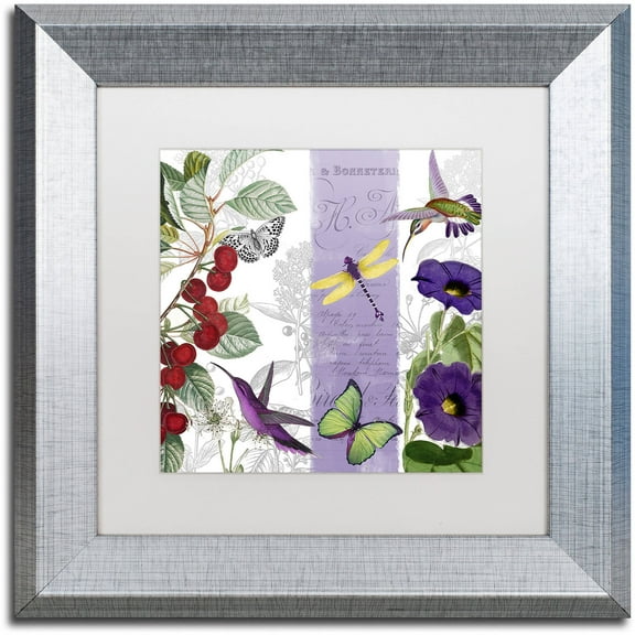 Trademark Fine Art "Cherry Picked I" Canvas Art by Color Bakery White Matte, Silver Frame