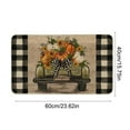 thumbnail image 3 of HomeKingdee Pumpkins Leaves Fall Door Mat Welcome Decorative Doormat Autumn Harvest Thanksgiving Rustic Low-Profile Floor Rug Switch Mat, 3 of 6