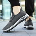 thumbnail image 5 of Mepaouo Men's Running Shoes Fashion Sneakers Flying Knitting Lace up Mesh Walking Shoes(Grey,10), 5 of 9