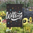 thumbnail image 2 of SKYSONIC Welcome and Dots Double-Sided Printed Garden House Sports Flag - 12x18in Polyester Decorative Flags for Courtyard Garden Flowerpot, 2 of 2