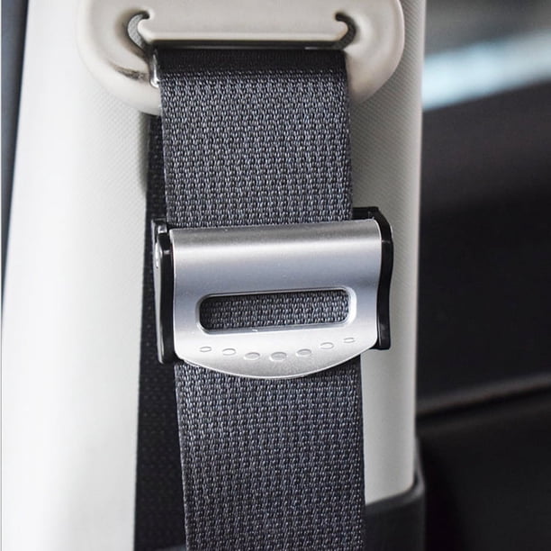 clips para cinturón de seguridad de coche, abrazaderas, cierres, clips de ajuste, antideslizantes, ajustables, plateados.