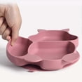 thumbnail image 5 of Kids Tableware Set Baby Suction Cup Plate Silicone Baby Plate Placemat Silicone Placemat Baby Tableware Set Plate, for Training Eating (Squirrel-Yello, 5 of 5