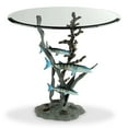 thumbnail image 2 of SPI Home Cast Aluminum Barracuda Glass Top End Table, 2 of 4