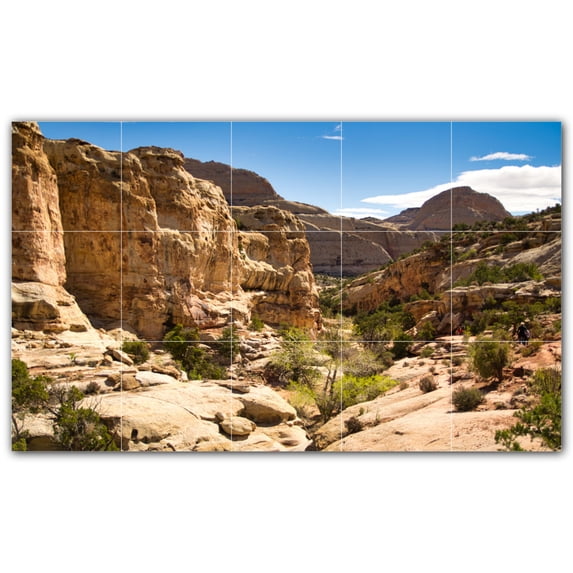 Picture-Tiles.com: Canyon Ceramic Tile Wall Mural WAL500346-53S. 21.25"W x 12.75"H using (15) 4.25" x 4.25" Ceramic Tiles-Satin Finish