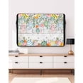 thumbnail image 3 of Outdoor TV Cover 70 to 75 Inch Weatherproof, Rabbit Eggs Floral Easter Waterproof TV Screen Protector for Outside Decor with Zipper and Pocket 68"L x 42"H , Spring Flowers Leaves White Wood, 3 of 7