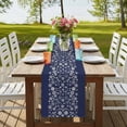 thumbnail image 4 of Table Runners 72 Inches Long Dress Scarves, Japanese Farmhouse Kitchen/Dining Table Runner, Coffee Tablerunners, Navy Blue Country Flowers Leaves Aesthetic 13x72 Inch, 4 of 9