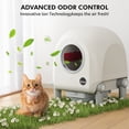 thumbnail image 4 of Self Cleaning Cat Litter Box/Large Capacity for Multiple Cats 68L-9L/Smart App Control No Scooping/Automatic Cat Litter Box includes Garbage Bag,White, 4 of 7