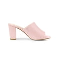 thumbnail image 3 of BLISSFUL STEP Sandales Mules à Talon Bloc à Enfiler pour Femmes Rose 8,5, 3 of 7