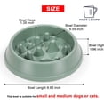 thumbnail image 3 of Comedero lento para perros, platos para perros pequeños, medianos y gatos, antideslizantes, alimentación lenta, saludable, cuenco para cachorros, rompecabezas, cuenco para perros y mascotas,Verde, 3 of 5