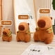 thumbnail image 5 of Simulación de capibara Juguete de peluche de capibara Simulación con mochila de animal de tortuga, 5 of 8