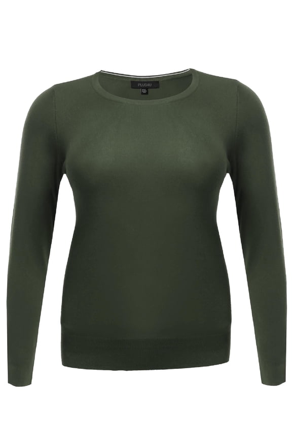Women's Long Sleeve Crew Neck Classic Sweater Various Colors