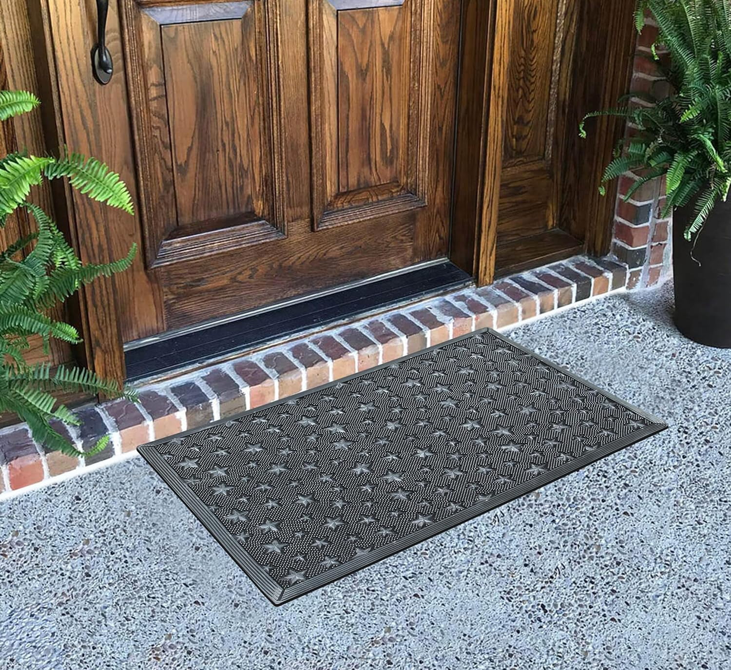 A1HC Good Luck Design Rubber Pin Welcome Door Mats 24"x36" for Outdoor Entrance, Fun Designed Doormat, Welcome Mats for Front Door Non-Slip Backing Rubber Doormat for Indoor Outdoor Use
