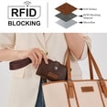 thumbnail image 3 of Wrangler Womens Wallet Small Rfid Blocking Wristlet Wallets Cute Bifold Ladies Wallet with Zipper Pocket, Coffee, 3 of 6