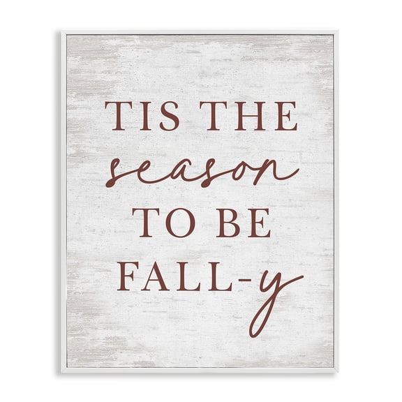 Stupell Industries Farmhouse Rustic Seasonal Fall White Framed Giclee Art, 24 x 30, by Lettered and Lined