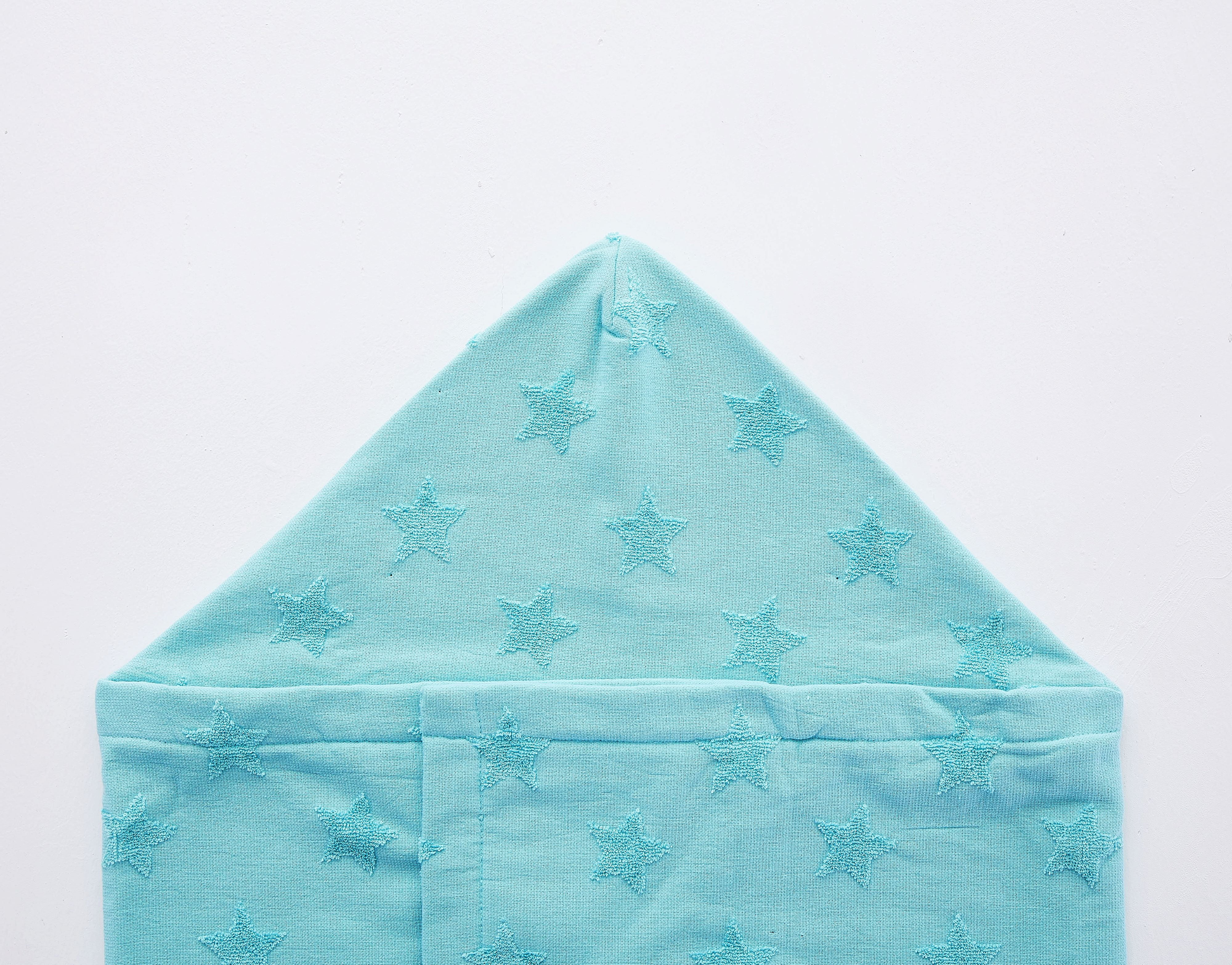 Your Zone Star Cotton Towel & Washcloth, Teal Star