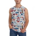 thumbnail image 1 of Balery London Symbols1 Camisetas sin mangas para hombre, absorbe la humedad y protege contra el mal olor.-X-Large, 1 of 7