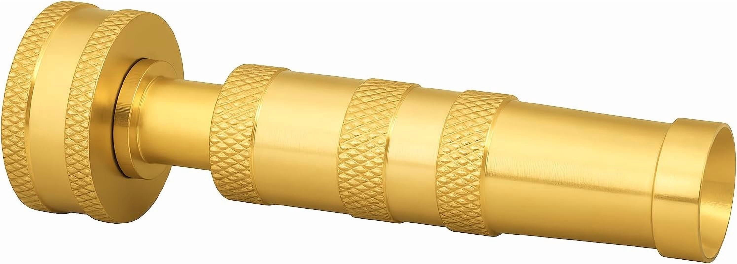 Adjustable Brass Hose Nozzle with 45-Degree Switch Valve - 3/4 GHT Thread High Pressure Sprayer for Car Washing, Garden Irrigation & Daily Cleaning