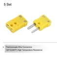 thumbnail image 3 of K Type Thermocouple Wire Connectors Male Female Plug Adapter High Temperature 120°C(248°F) Yellow 5 Set, 3 of 6